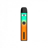 Uwell Caliburn G2 Pod turuncu-yeşil renkli, kompakt elektronik sigara cihazı.