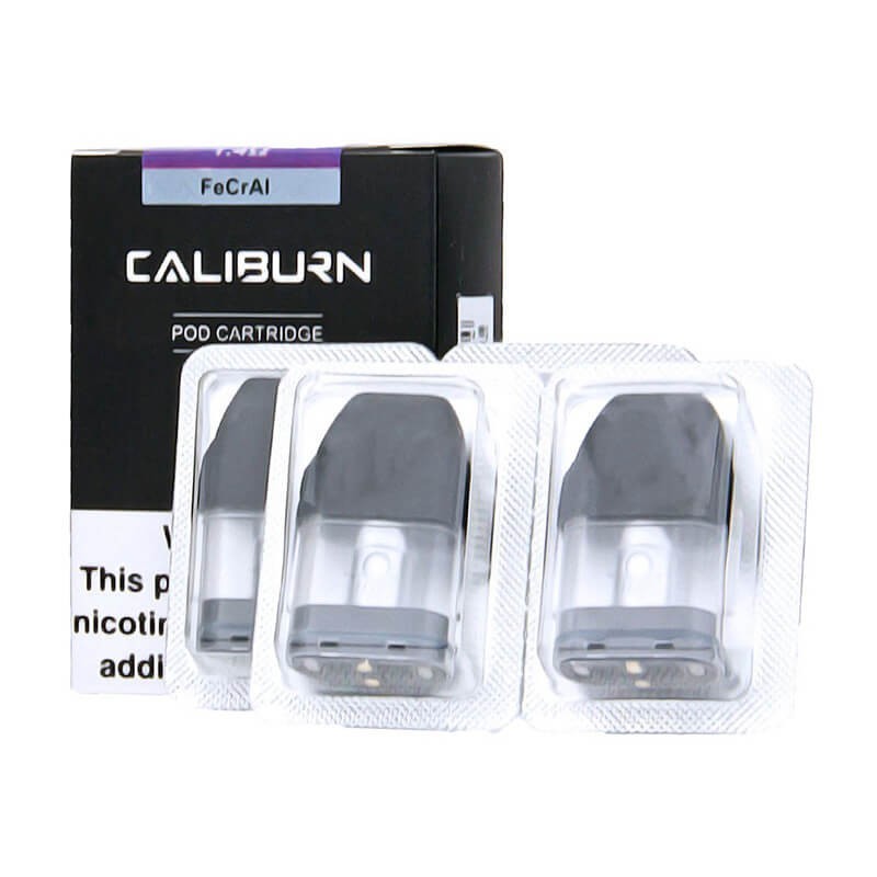 Uwell Caliburn FeCrAl Pod Kartuş paketinde 4 adet yedek kartuş