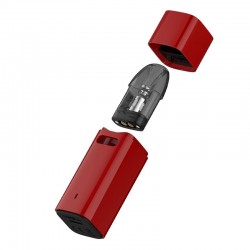 Uwell Caliburn AZ3 Grace Kırmızı Pod Kit bileşenleri sökülmüş halde