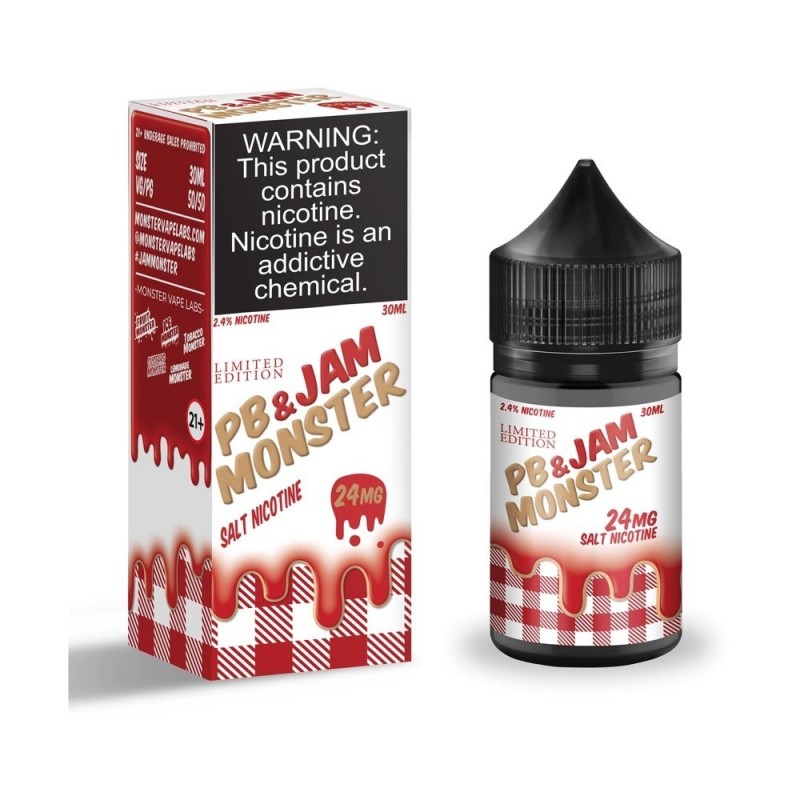Jam Monster eJuice SALT - PB & Strawberry Jam - 30ml