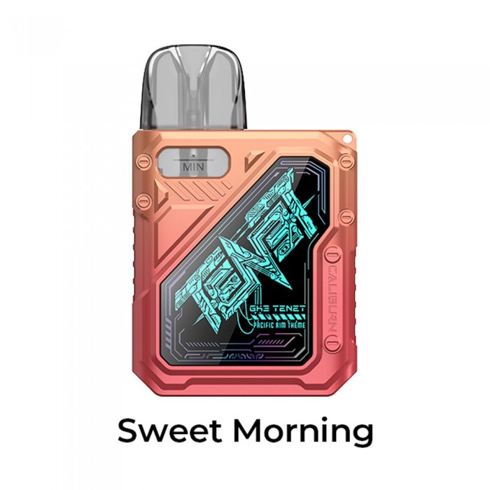Uwell Caliburn GK3 Tenet Pod 25w pembe-turuncu, Pasifik Rim temalı.