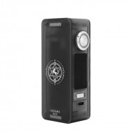 Lost Vape Centaurus N100 Mod siyah renkli, şeffaf gövdeli, ikonlu.