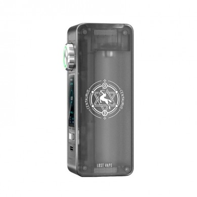Lost Vape Centaurus N100 Mod, gri, şeffaf gövde, elektronik sigara