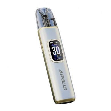 Voopoo Argus G3 Pod 30W açık mavi/altın renkli elektronik sigara.