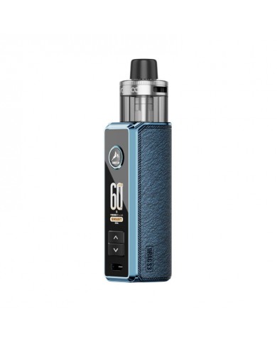 Voopoo Drag S3 Pod 60W mavi, deri kaplama, dijital ekranlı elektronik sigara
