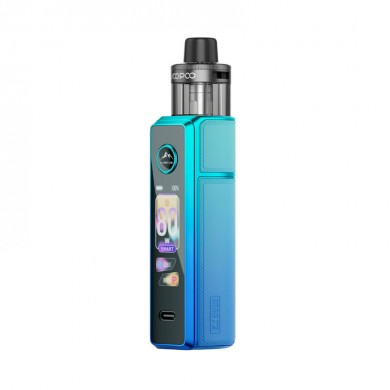 Voopoo Drag X3 Pod 80w mavi renkli elektronik sigara cihazı fotoğrafı.
