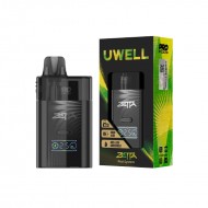 Uwell Zetta 25w Pod Sistem siyah renkli, 2000mAh bataryalı cihaz.