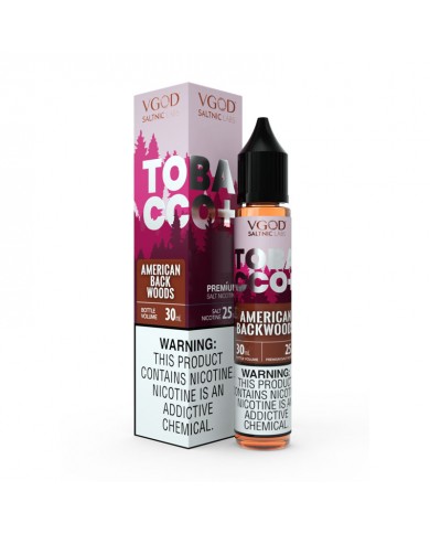 VGOD Tobacco Plus American Backwoods Salt Likit 30ml Premium Salt Nicotine