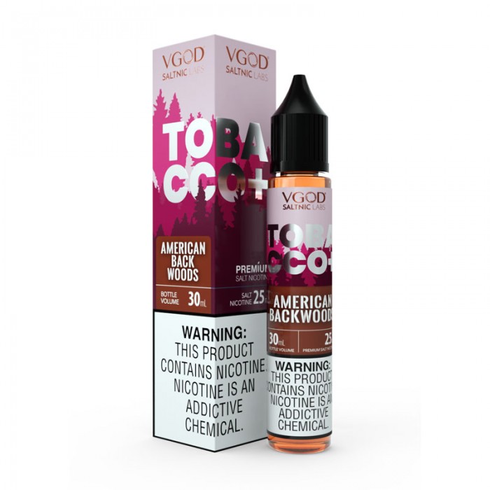 VGOD Tobacco Plus American Backwoods Salt Likit 30ml Premium Salt Nicotine