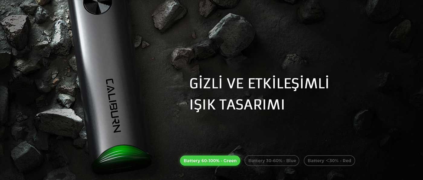 caliburn a3 pod batarya ışık göstergesi