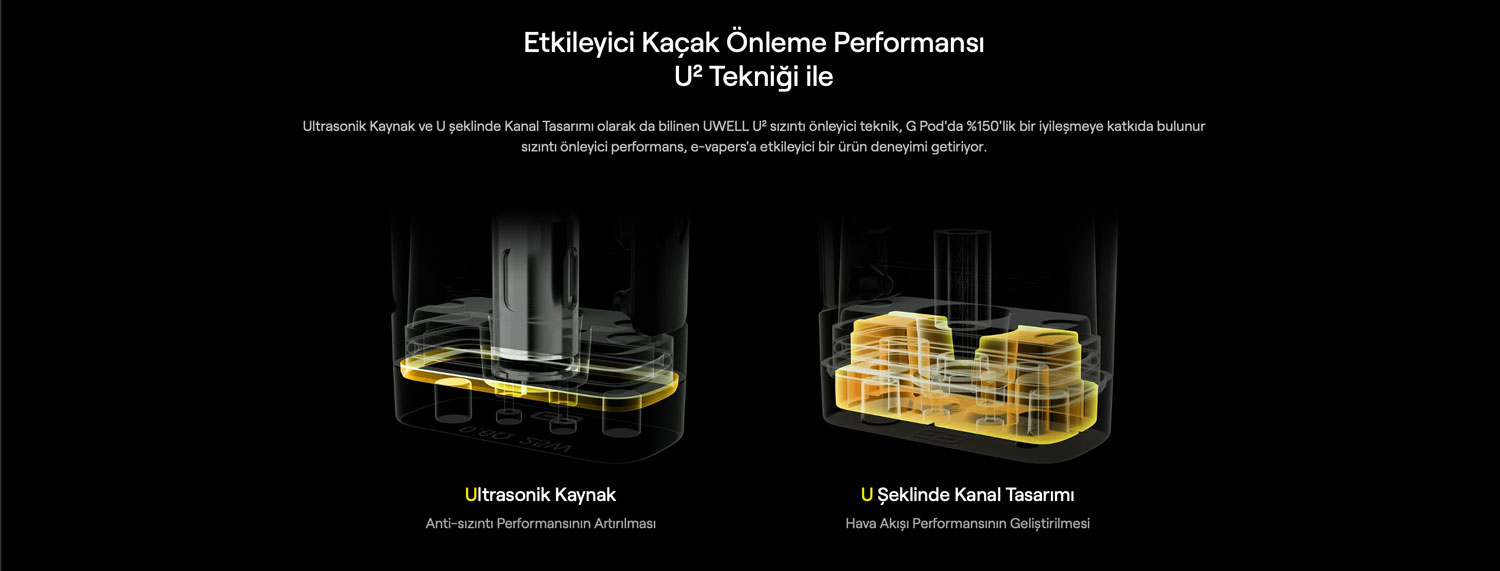 uwell caliburn g3 kartuş sızıntı önleyici